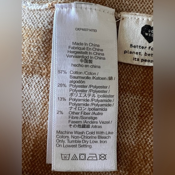 Madewell Mustard and White Checkered Tank Top. Sz/M - Picture 8 of 10